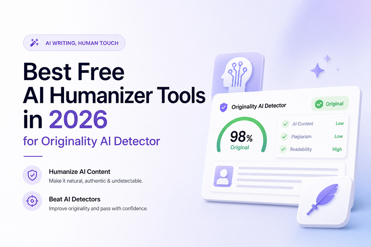 Best Free AI Humanizer Tools in 2026 for Originality AI Detector