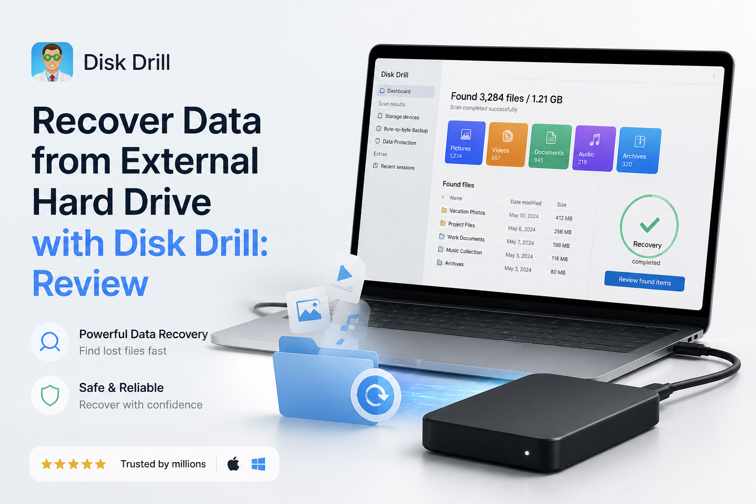 Recover Data from External Hard Drive with Disk Drill: Review 2026