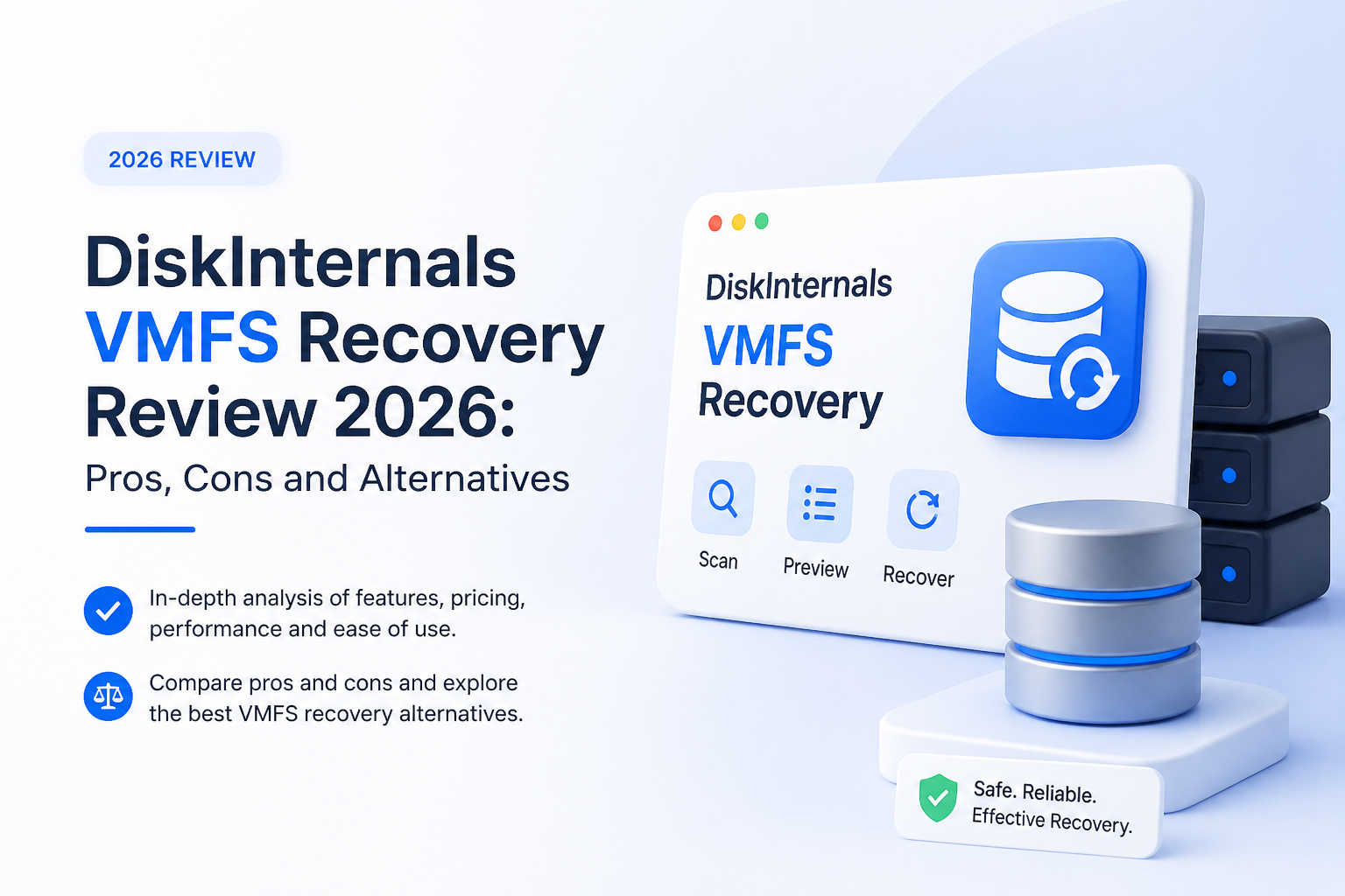 DiskInternals VMFS Recovery Review 2026: Pros, Cons and Alternatives