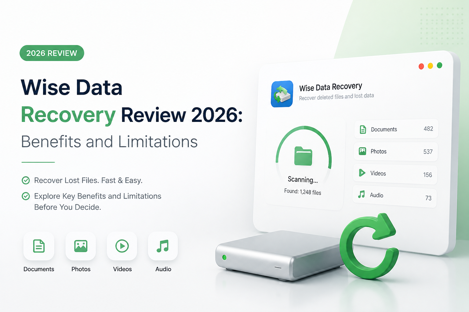 Wise Data Recovery Review 2026: Benefits and Limitations